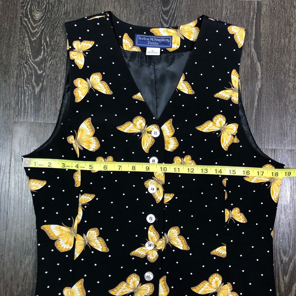 Vintage 90βs Polka Dot Butterfly Vest - Picture 6 of 9